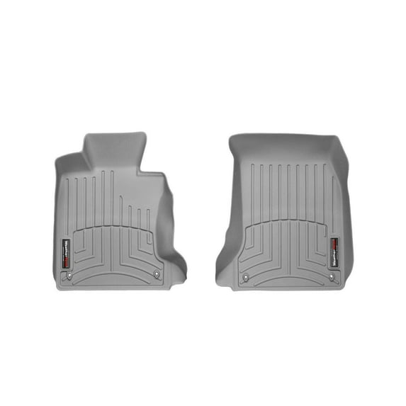 WeatherTech Custom Fit FloorLiners compatible with BMW 525i, 528i, 545i, 550i, M5 (E60), 535i - 1st Row (Driver & Passenger), Grey
