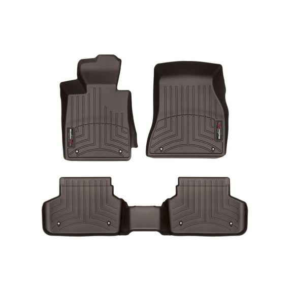 WeatherTech Custom Fit FloorLiners compatible with BMW 540i, M5, M550i, M5 Competition, 530e, 540d - 1st & 2nd Row, Cocoa