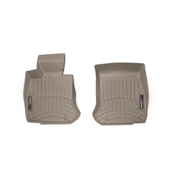 WeatherTech Custom Fit FloorLiners compatible with BMW 640i, 650i, M6 - 1st Row (Driver & Passenger), Tan