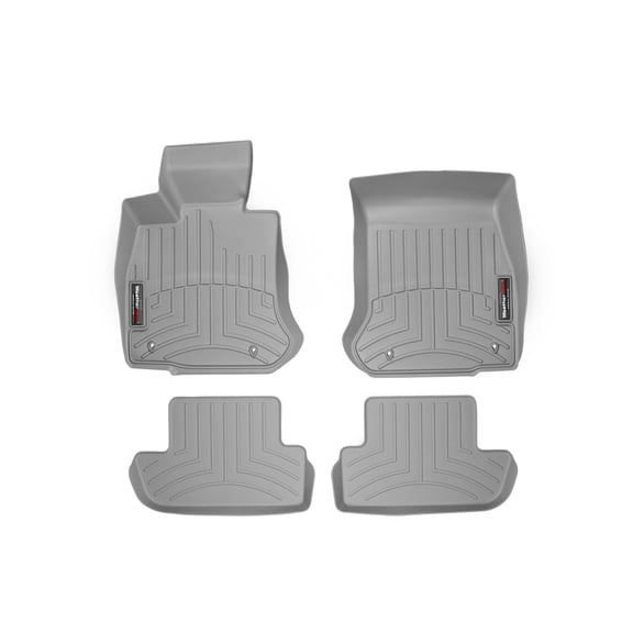 WeatherTech Custom Fit FloorLiners compatible with BMW 640i, M6, 650i - 1st & 2nd Row (2-pc. Rear Liner), Grey