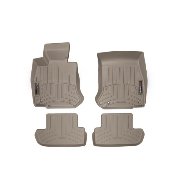WeatherTech Custom Fit FloorLiners compatible with BMW M6, 640i, 650i - 1st & 2nd Row (2-pc. Rear Liner), Tan
