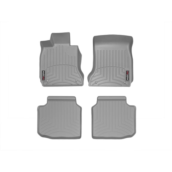 WeatherTech Custom Fit FloorLiners compatible with BMW 740Ld, 750Li, 740Li, 760Li - 1st & 2nd Row (2-pc. Rear Liner), Grey