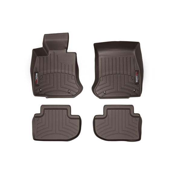 WeatherTech Custom Fit FloorLiners compatible with BMW ALPINA B6, 640i, 650i, M6 - 1st & 2nd Row (2-pc. Rear Liner), Cocoa
