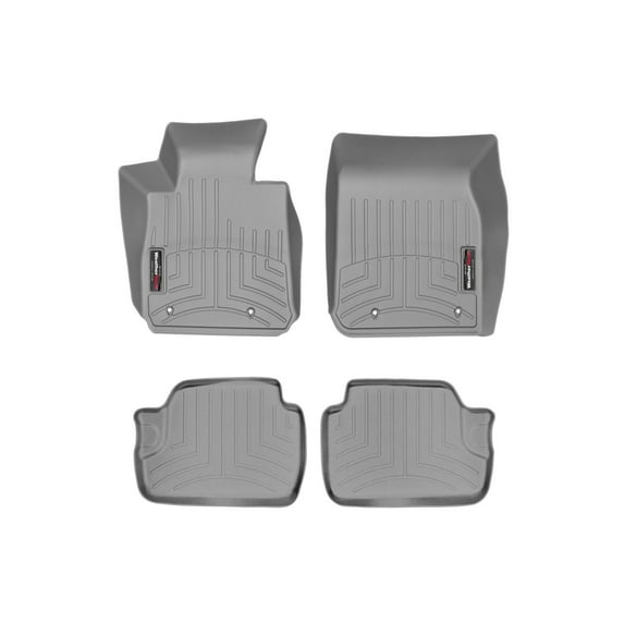 WeatherTech Custom Fit FloorLiners compatible with BMW M2 Competition, M2 - 1st & 2nd Row (2-pc. Rear Liner), Grey