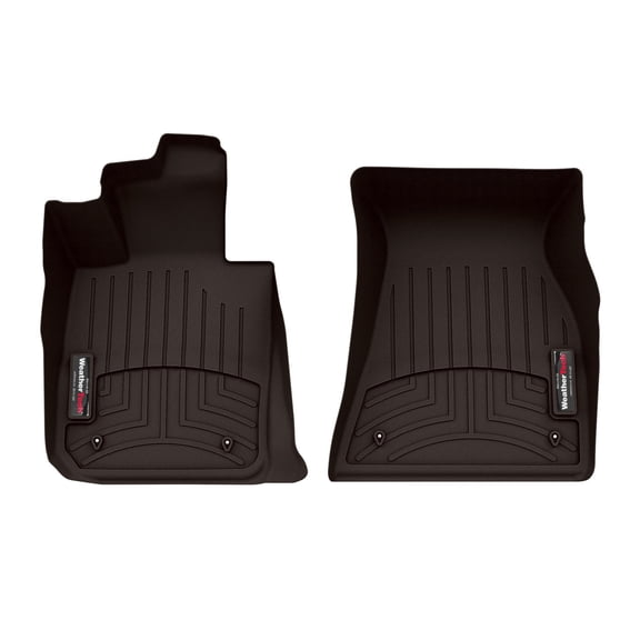 WeatherTech Custom Fit FloorLiners compatible with BMW M4 Competition, M440i, 430i - 1st Row (Driver & Passenger), Cocoa