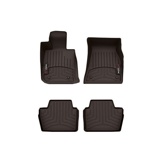 WeatherTech Custom Fit FloorLiners compatible with BMW M4 CSL, M4 Competition, M4, 430i, M440i - 1st & 2nd Row (2-pc. Rear Liner), Cocoa