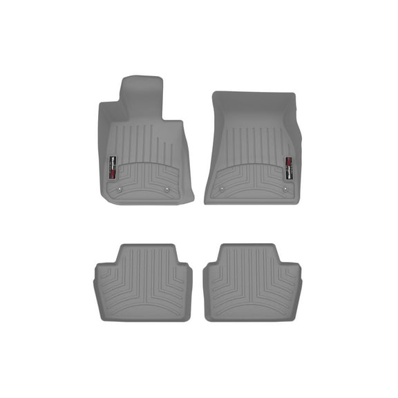 WeatherTech Custom Fit FloorLiners compatible with BMW M4 Competition, M440i, M4, M4 CSL, 430i - 1st & 2nd Row (2-pc. Rear Liner), Grey