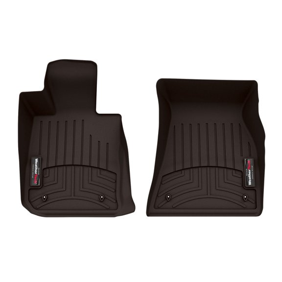 WeatherTech Custom Fit FloorLiners compatible with BMW M4, M4 Competition, M440i, 430i - 1st Row (Driver & Passenger), Cocoa