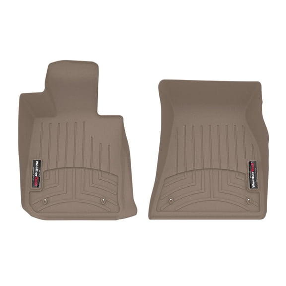 WeatherTech Custom Fit FloorLiners compatible with BMW M4 Competition, 430i, M4 CSL, M440i, M4 - 1st Row (Driver & Passenger), Tan
