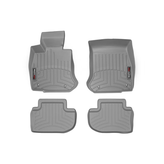 WeatherTech Custom Fit FloorLiners compatible with BMW M6, 640i, 650i, ALPINA B6 - 1st & 2nd Row (2-pc. Rear Liner), Grey