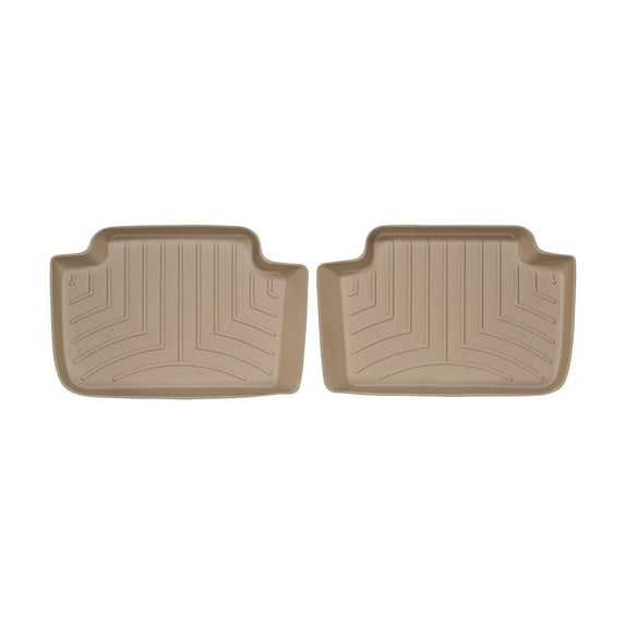 WeatherTech Custom Fit FloorLiners compatible with BMW X3 3.0si, X3 2.5i, X3 3.0i, X3 30i - 2nd Row (2-Piece Liner), Tan