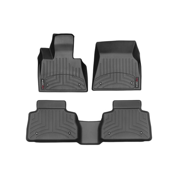 WeatherTech Custom Fit FloorLiners compatible with BMW X6 M Competition, X6 M50i, X6 40i, X6 M60i, X6 M - 1st & 2nd Row, Black