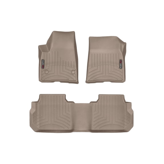 WeatherTech Custom Fit FloorLiners compatible with Blazer, Acadia - 1st & 2nd Row, Tan