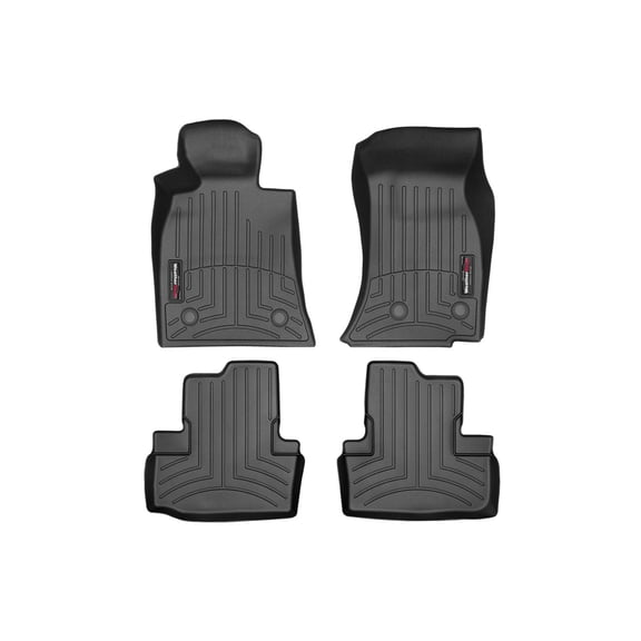 WeatherTech Custom Fit FloorLiners compatible with Cadillac ATS, ATS-V - 1st & 2nd Row (2-pc. Rear Liner), Black