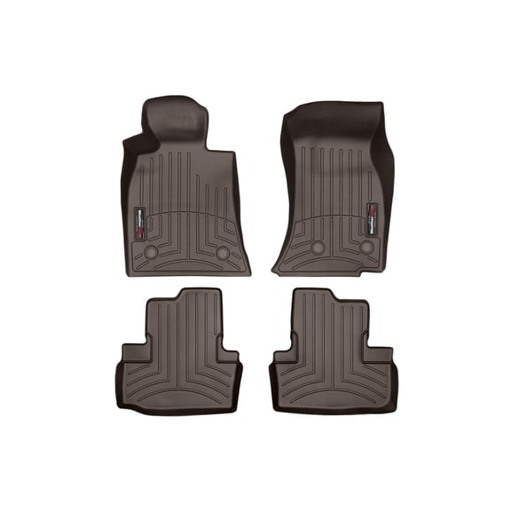 WeatherTech Custom Fit FloorLiners compatible with Cadillac ATS, ATS-V - 1st & 2nd Row (2-pc. Rear Liner), Cocoa