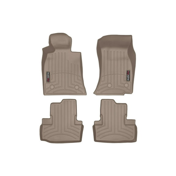 WeatherTech Custom Fit FloorLiners compatible with Cadillac ATS, ATS-V - 1st & 2nd Row (2-pc. Rear Liner), Tan