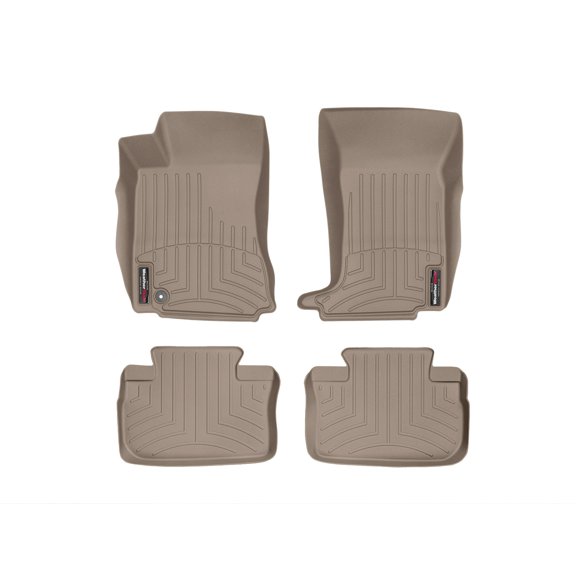 WeatherTech Custom Fit FloorLiners compatible with Cadillac CTS-V, CTS - 1st & 2nd Row (2-pc. Rear Liner), Tan