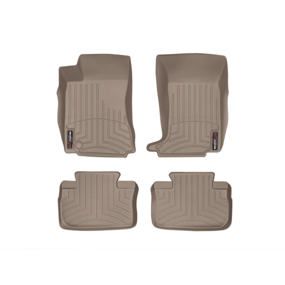 WeatherTech Custom Fit FloorLiners compatible with Cadillac CTS-V, CTS - 1st & 2nd Row (2-pc. Rear Liner), Tan