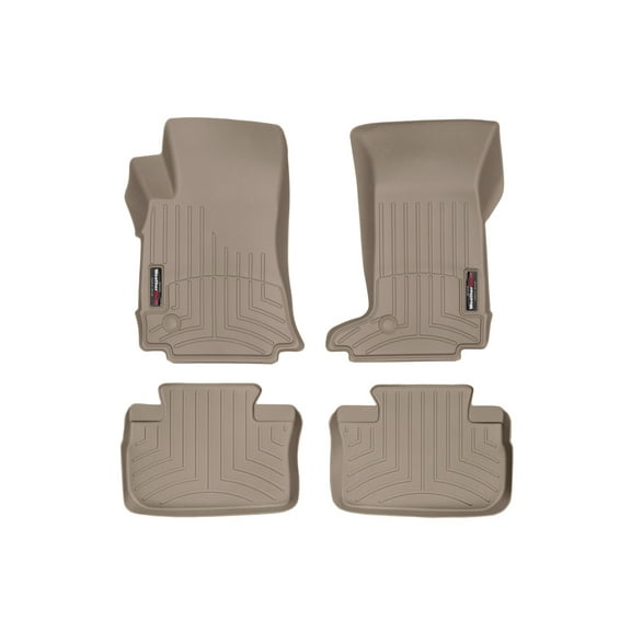 WeatherTech Custom Fit FloorLiners compatible with Cadillac CTS, CTS-V - 1st & 2nd Row (2-pc. Rear Liner), Tan