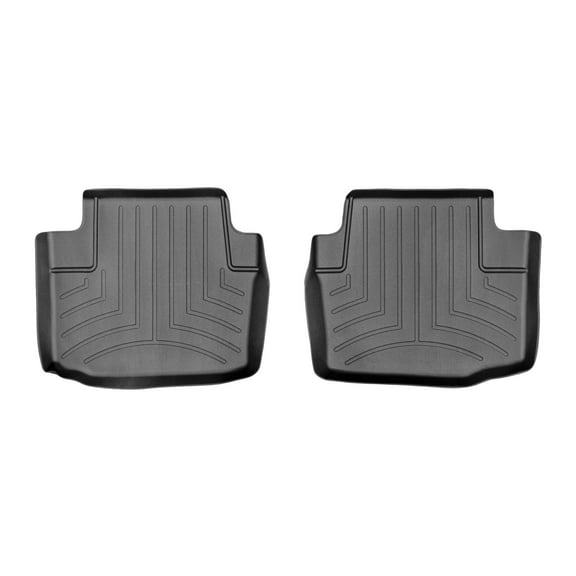 WeatherTech Custom Fit FloorLiners compatible with Cadillac CTS, CTS-V - 2nd Row (2-Piece Liner), Black