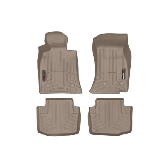 WeatherTech Custom Fit FloorLiners compatible with Cadillac CTS-V, CTS - 1st & 2nd Row (2-pc. Rear Liner), Tan