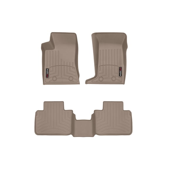 WeatherTech Custom Fit FloorLiners compatible with Cadillac STS-V, STS - 1st & 2nd Row, Tan
