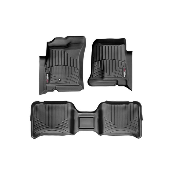 WeatherTech Custom Fit FloorLiners compatible with Dakota, Raider - 1st & 2nd Row, Black