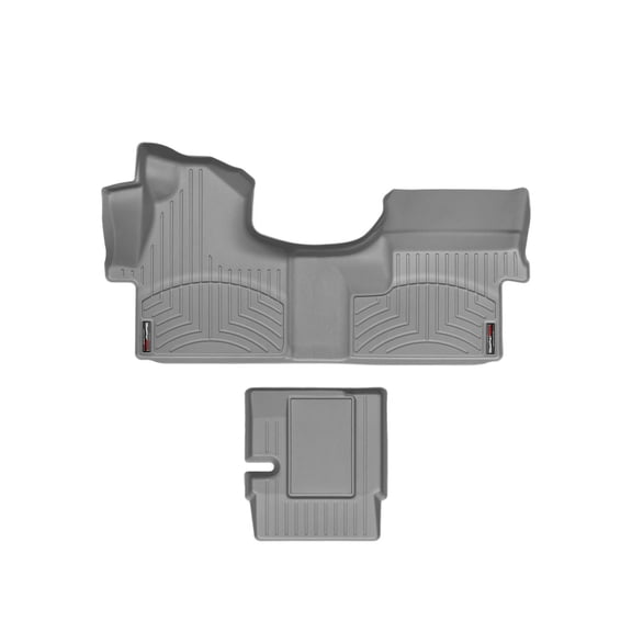 WeatherTech Custom Fit FloorLiners compatible with Dodge Sprinter - 1st Row Over-The-Hump & Center Aisle, Grey