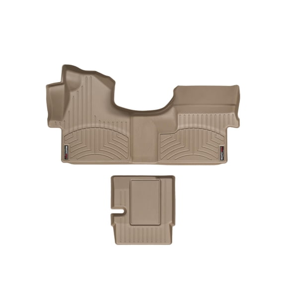 WeatherTech Custom Fit FloorLiners compatible with Dodge Sprinter - 1st Row Over-The-Hump & Center Aisle, Tan
