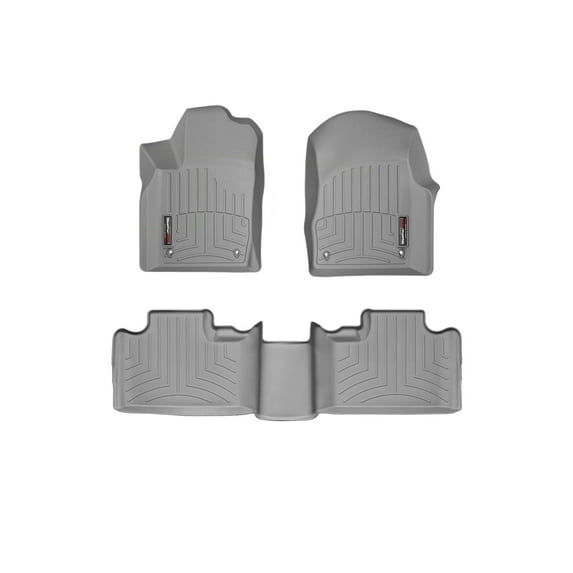 WeatherTech Custom Fit FloorLiners compatible with Durango, Grand Cherokee - 1st & 2nd Row, Grey