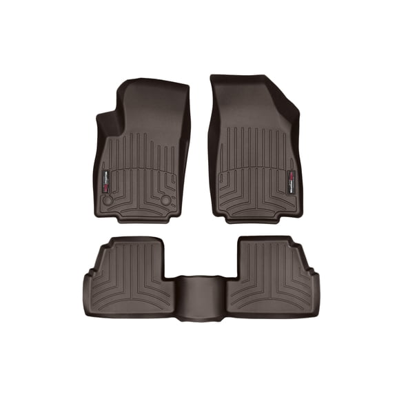 WeatherTech Custom Fit FloorLiners compatible with Trax, Encore - 1st & 2nd Row, Cocoa