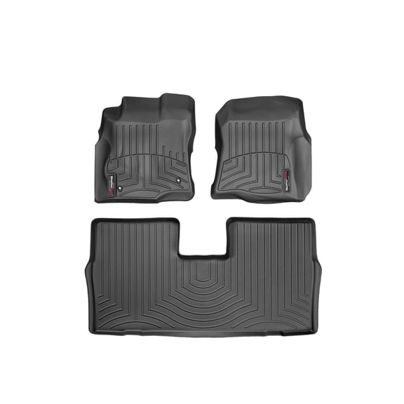 WeatherTech Custom Fit FloorLiners compatible with Torrent, Equinox - 1st & 2nd Row, Black