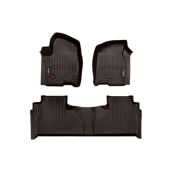 WeatherTech Custom Fit FloorLiners compatible with Suburban, Escalade, Escalade ESV, Escalade-V ESV, Escalade-V - 1st & 2nd Row, Cocoa