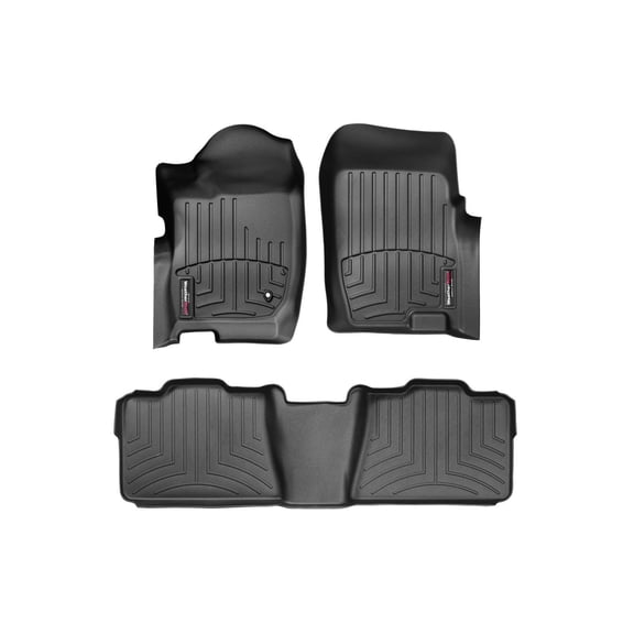 WeatherTech Custom Fit FloorLiners compatible with Explorer, Mountaineer - 1st & 2nd Row, Black