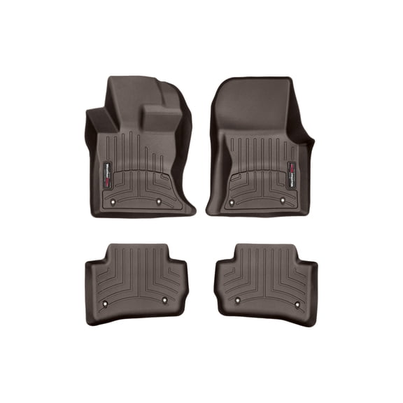WeatherTech Custom Fit FloorLiners compatible with F-Pace, Velar - 1st & 2nd Row (2-pc. Rear Liner), Cocoa