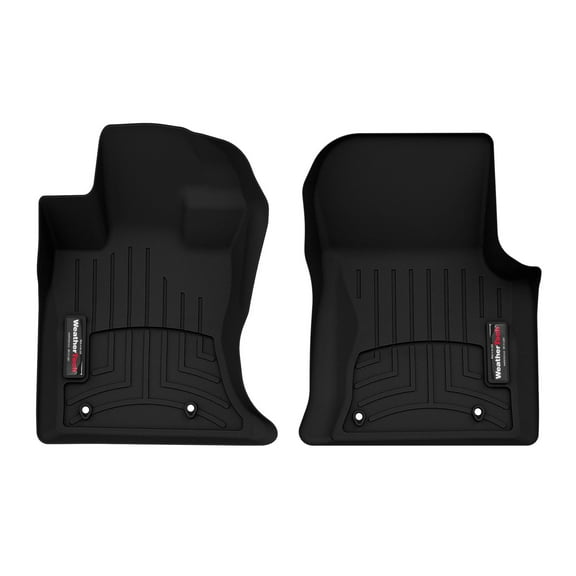 WeatherTech Custom Fit FloorLiners compatible with Velar, F-Pace - 1st Row (Driver & Passenger), Black