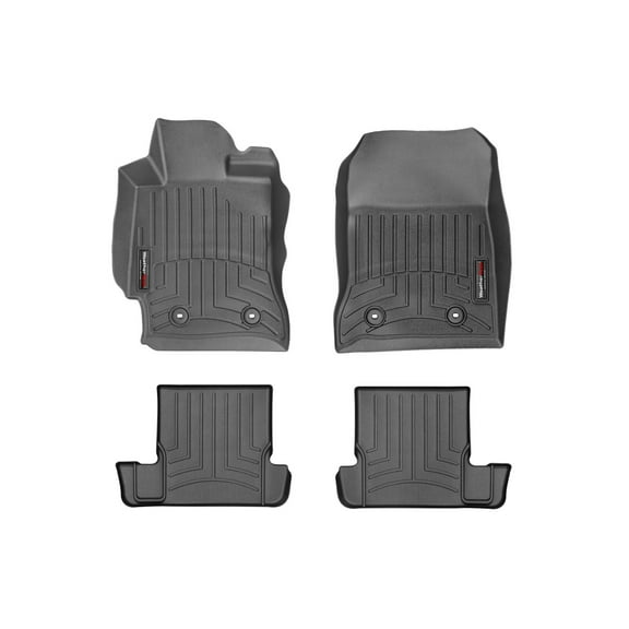 WeatherTech Custom Fit FloorLiners compatible with BRZ, FR-S, 86 - 1st & 2nd Row (2-pc. Rear Liner), Black