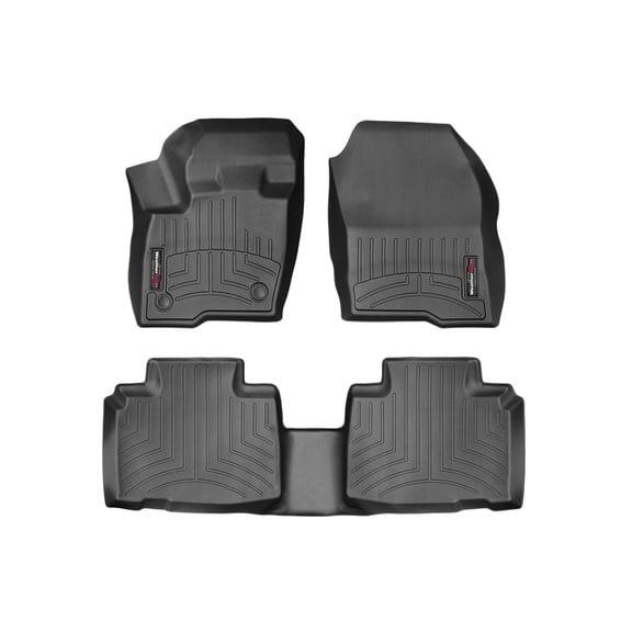 WeatherTech Custom Fit FloorLiners compatible with Ford Edge, Edge ST - 1st & 2nd Row, Black