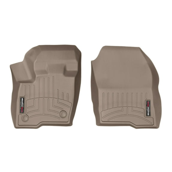 WeatherTech Custom Fit FloorLiners compatible with Ford Edge, Edge ST - 1st Row (Driver & Passenger), Tan