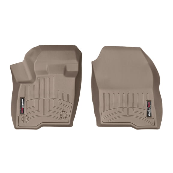 WeatherTech Custom Fit FloorLiners compatible with Ford Edge, Edge ST - 1st Row (Driver & Passenger), Tan