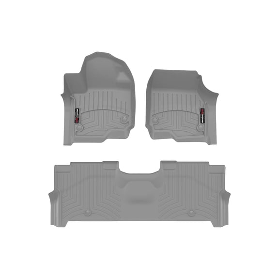 WeatherTech Custom Fit FloorLiners compatible with Ford Expedition Max, Expedition - 1st & 2nd Row, Grey