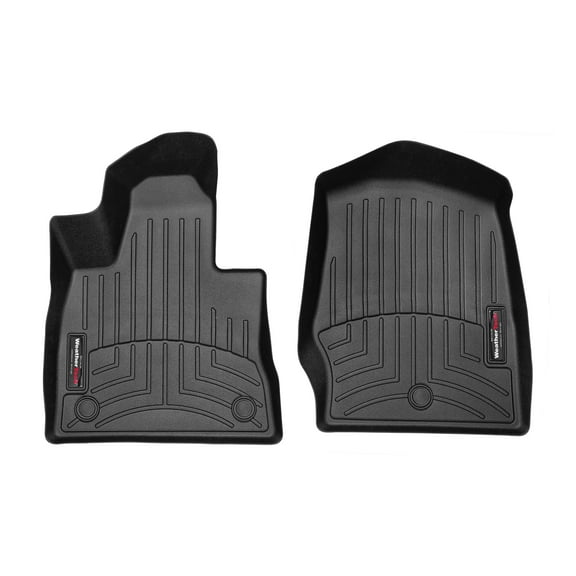 WeatherTech Custom Fit FloorLiners compatible with Ford Explorer ST, Explorer Hybrid, Explorer - 1st Row (Driver & Passenger), Black