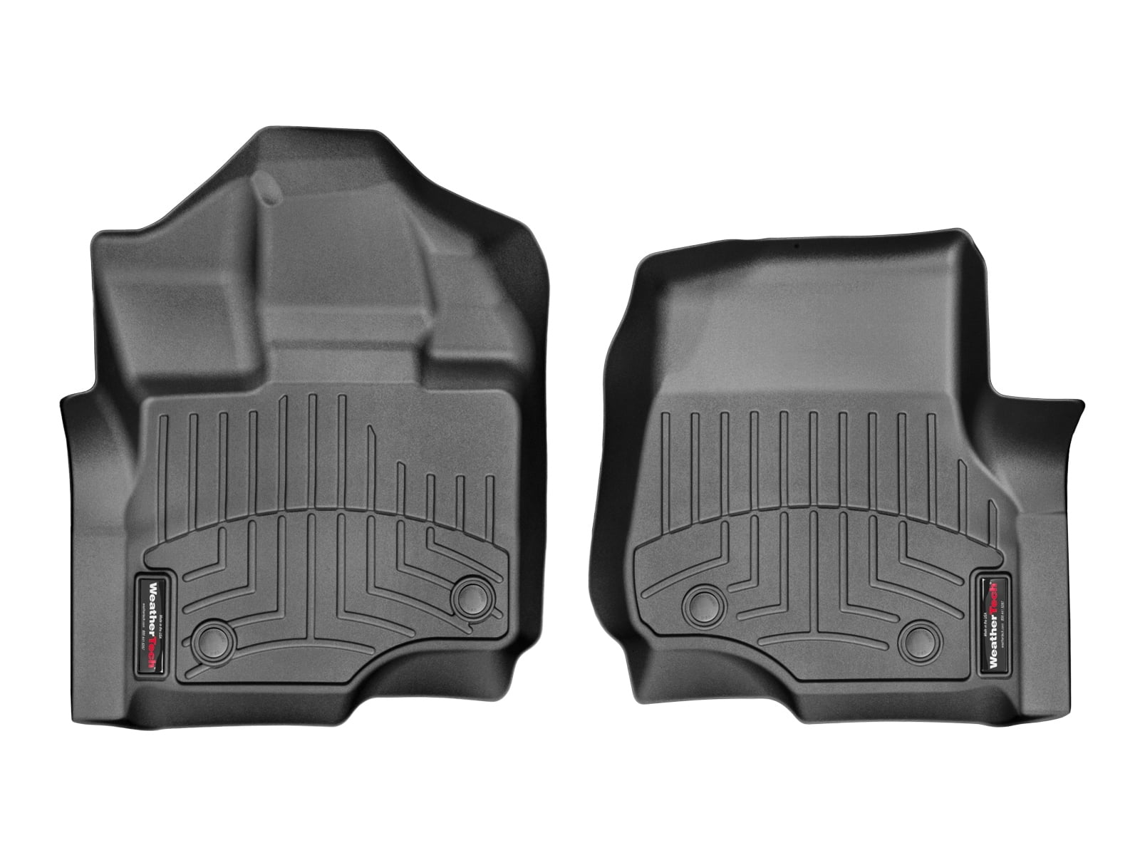 WeatherTech Custom Fit FloorLiners compatible with Ford F-150, F-150 Lightning - 1st Row (Driver & Passenger), Black