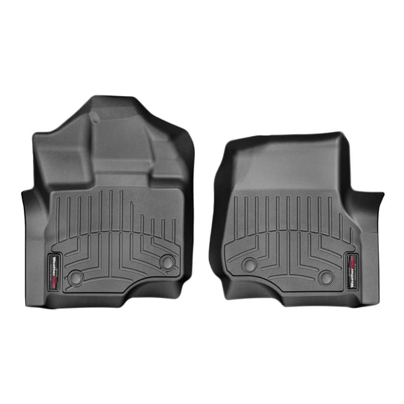 WeatherTech Custom Fit FloorLiners compatible with Ford F-150, F-150 Lightning - 1st Row (Driver & Passenger), Black