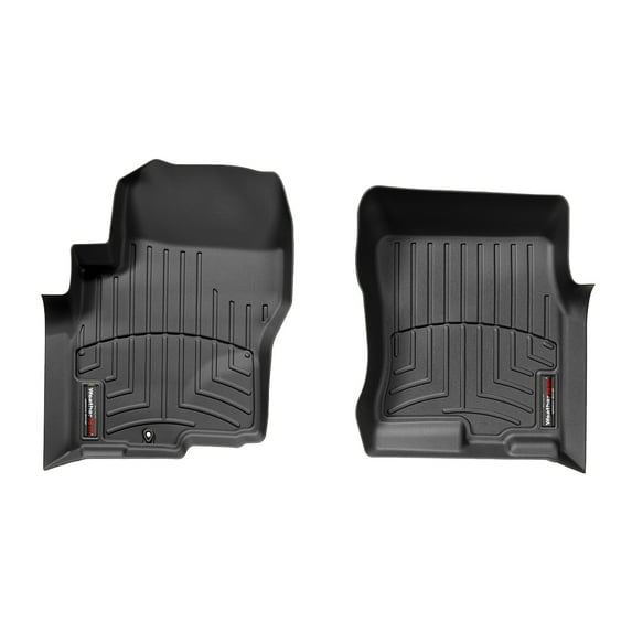WeatherTech Custom Fit FloorLiners compatible with Frontier, Equator - 1st Row (Driver & Passenger), Black
