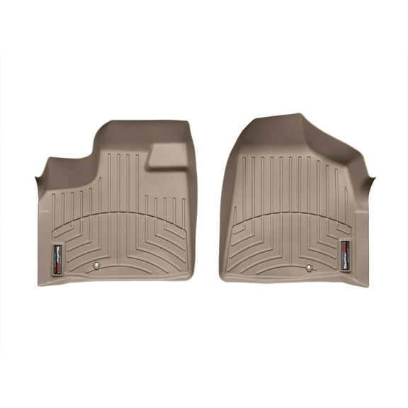 WeatherTech Custom Fit FloorLiners compatible with Town & Country Van, Grand Caravan - 1st Row (Driver & Passenger), Tan