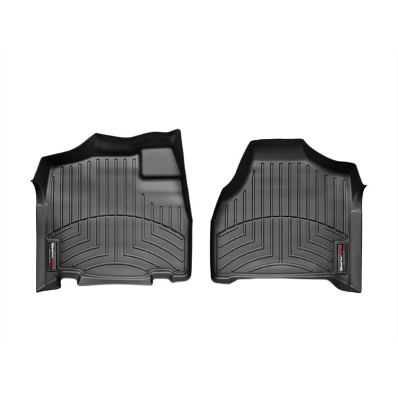WeatherTech Custom Fit FloorLiners compatible with Grand Caravan, Town & Country Van - 1st Row (Driver & Passenger), Black