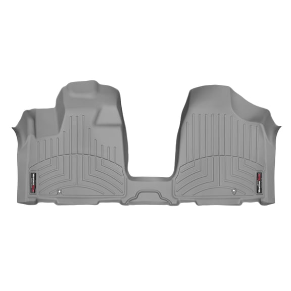 WeatherTech Custom Fit FloorLiners compatible with Grand Caravan, Town & Country Van - 1st Row - Over The Hump, Grey