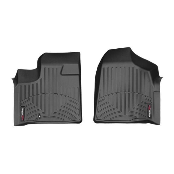 WeatherTech Custom Fit FloorLiners compatible with Grand Caravan, Town & Country Van - 1st Row (Driver & Passenger), Black