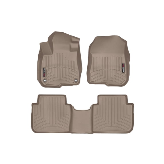 WeatherTech Custom Fit FloorLiners compatible with Honda CR-V, CR-V Hybrid - 1st & 2nd Row, Tan